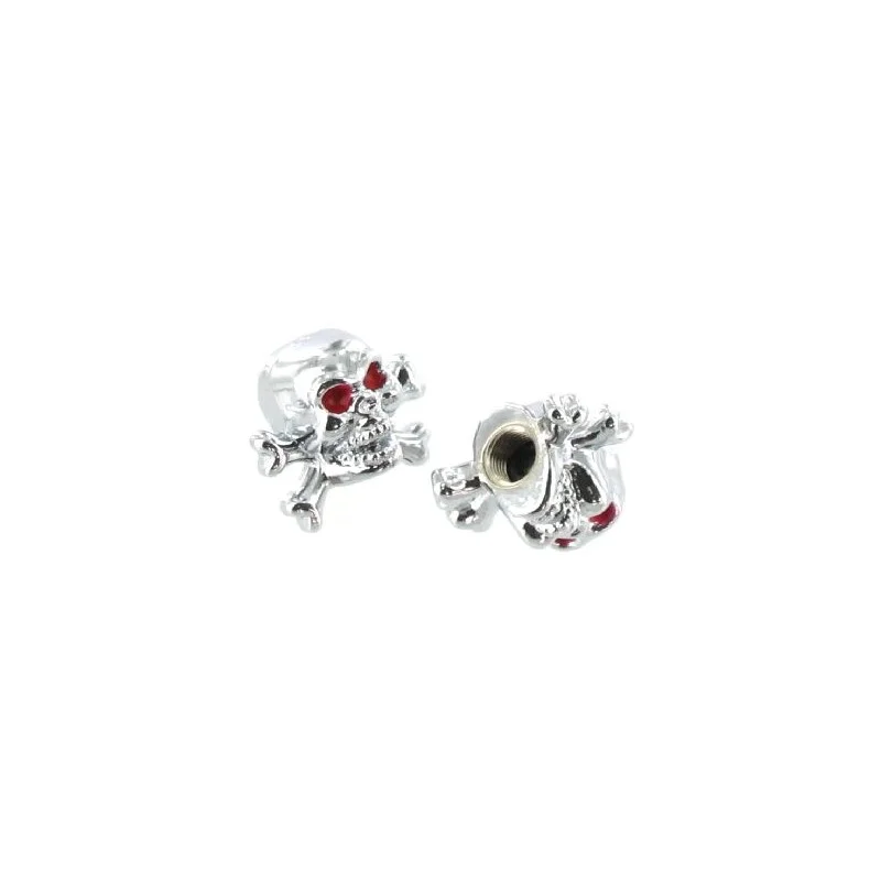 Lot De 4 Bouchons De Valve Tête De Mort - Universels Pour Pneus Voiture, Moto, Vélo - Accessoire Auto Décoratif